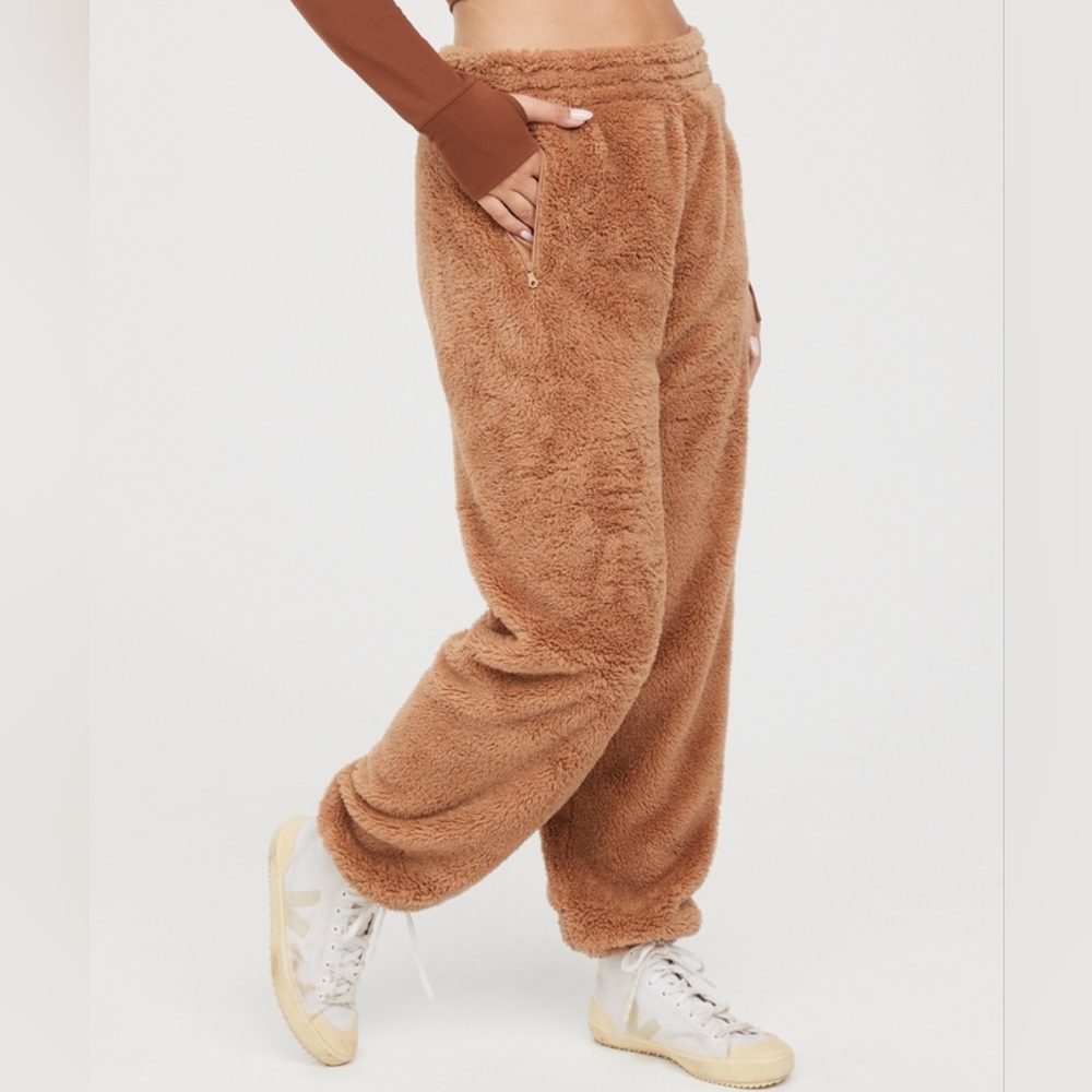 American Eagle Outfitters Brown Fleece Pants